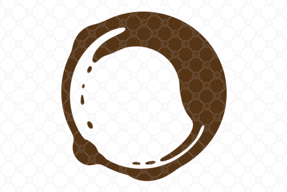 Coffee Stain SVG, Tea Cup Spill Ring 001 for Crafts & Graphics