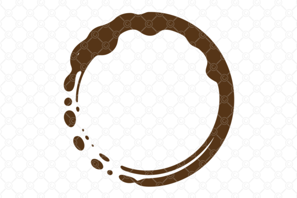 Coffee Stain SVG, Tea Cup Spill Ring 003: Graphics & Crafts