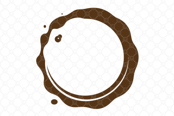 Coffee Stain SVG, Tea Cup Spill Ring 004: Crafts & Graphics