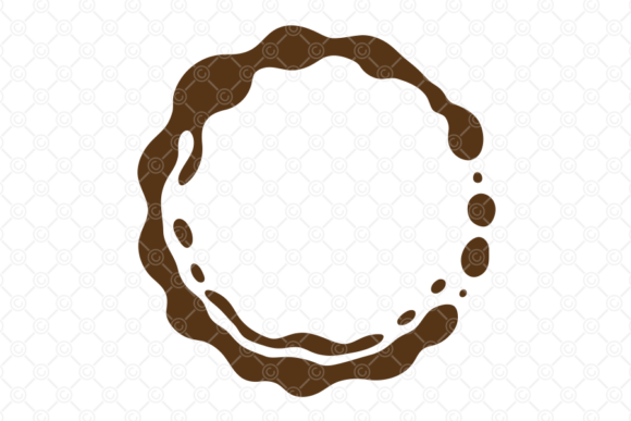 Coffee Stain SVG, Tea Cup Spill Ring 008 for Graphics & Crafts