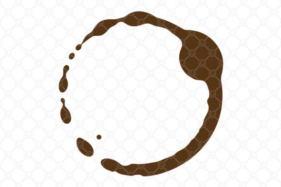 Coffee Stain SVG Tea Cup Spill Ring 011 for Crafts Graphics