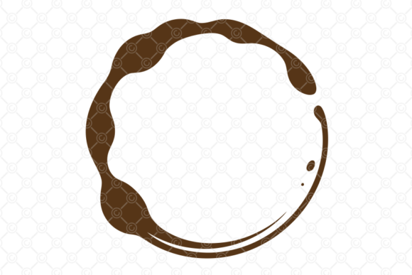 Coffee Stain SVG Tea Cup Spill Ring 012 Graphics & Crafts