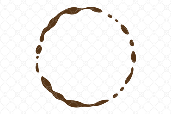 Coffee Stain SVG, Tea Cup Spill Ring 037 for Graphics & Crafts