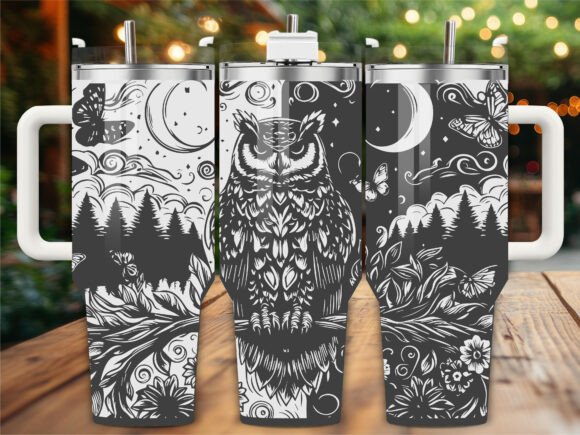 Day Night Owl Graphics for Crafts