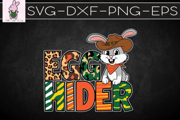 Egg Hider Western Bunny Easter SVG Graphics for Crafts