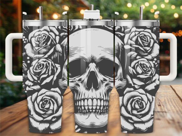 Roses Skull Tumbler Wrap Graphics Review