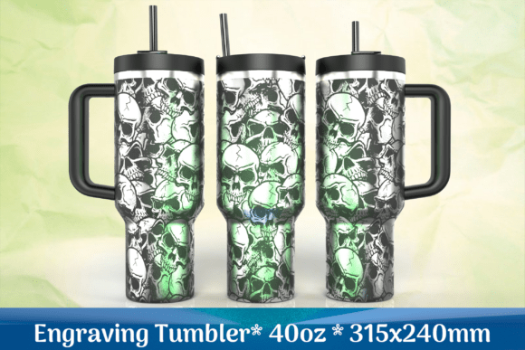 Skull Pattern Wrap SVG: Laser Engraving Graphics for Tumblers