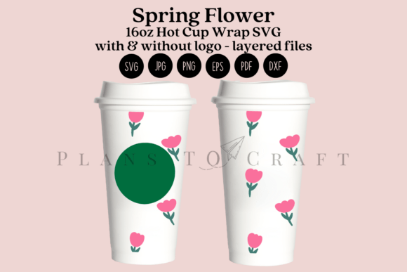 Spring Flower Tumbler Wraps: Graphics for Modern Branding