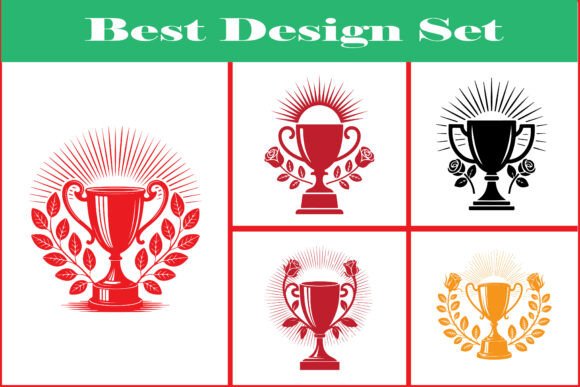 Trophy Cup Laurel Award SVG Bundle: Graphics for Crafts & Branding